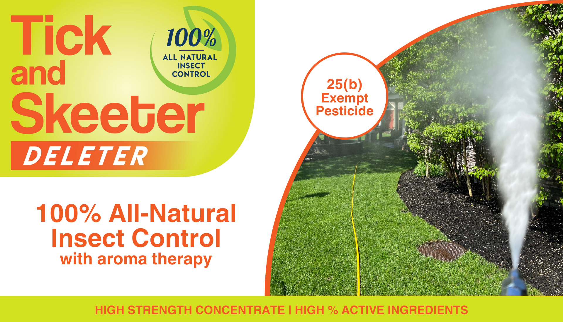Do it yourself pest control? That's us! Tick and Skeeter Deleter is a 100% all-natural insect control with aroma therapy.  Protect your yard and home from ticks, fleas, chinch bugs, spiders, and more!